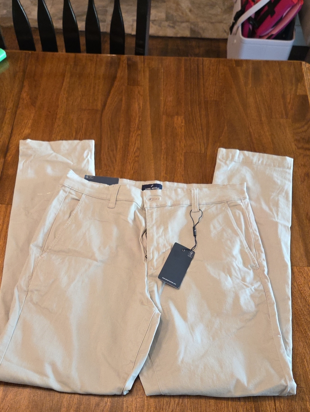 Daniel Hechter Men's Light Beige Chinos - Straight Fit 34x30